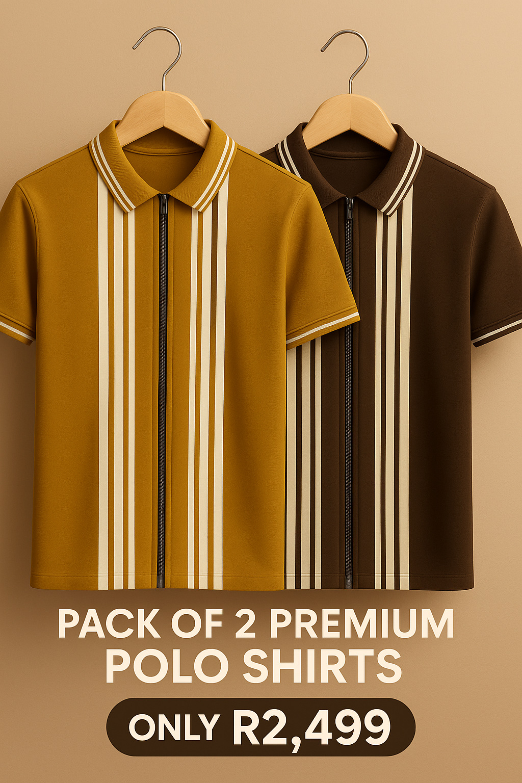 Pack Of 2 Striped Polo Shirt